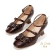 Iris Corolla Frame Square Heel Shoes(Reservation/8 Colours/Full Payment Without Shipping)